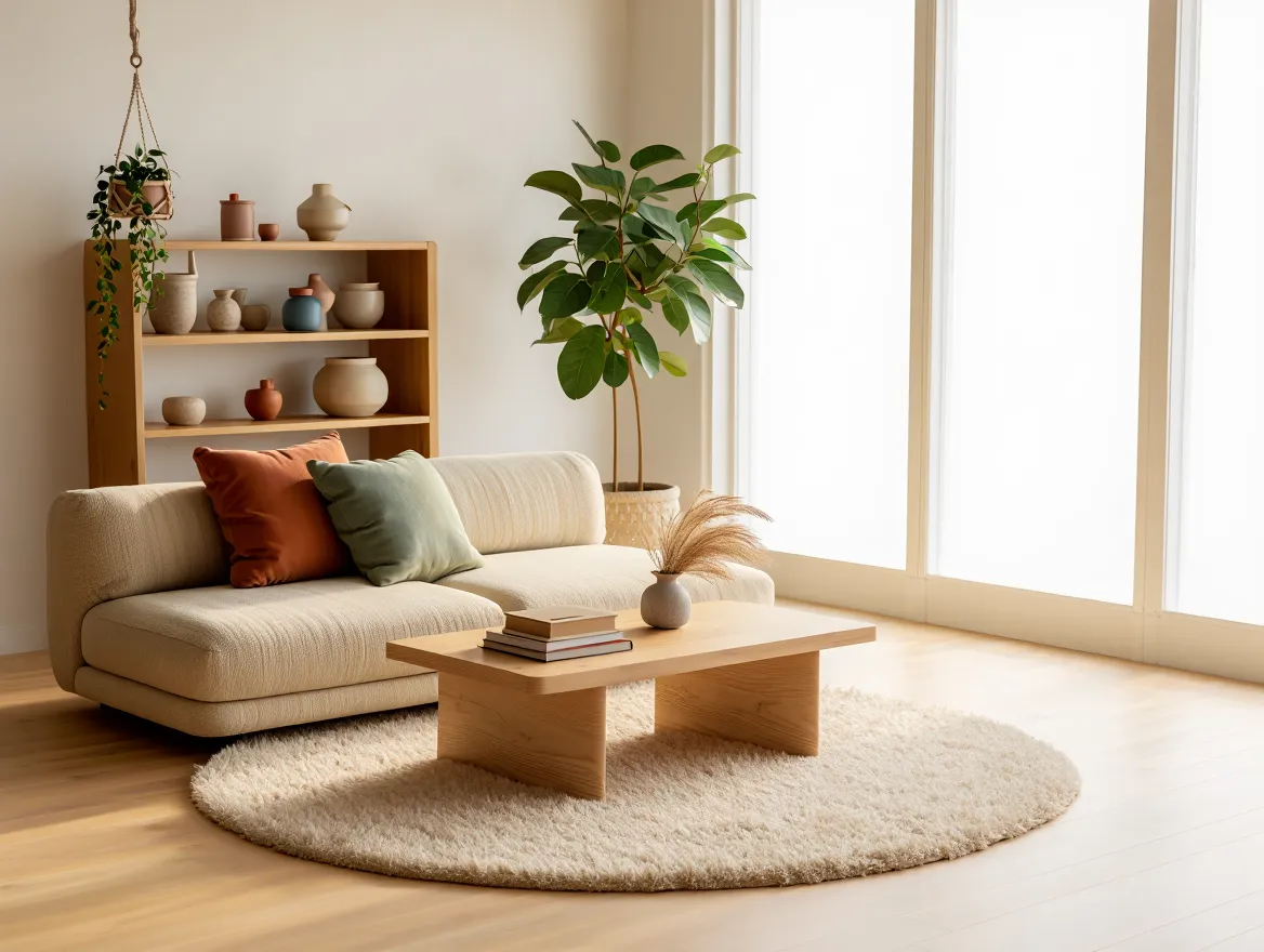 Nordisk soverom med rolige farger og myke tekstiler